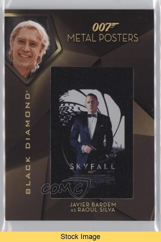 2025 Upper Deck James Bond Black Diamond Javier Bardem come Raoul Silva LEGGI 4et