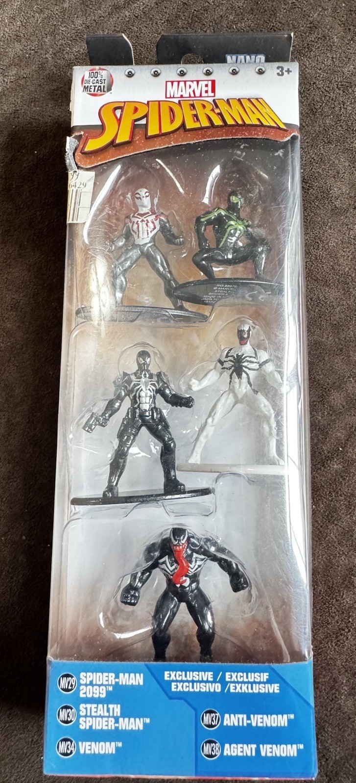 Jada Nano Metalfigs Spider-Man 5-Pack Marvel Stealth 2099 Agent Anti-Venom New