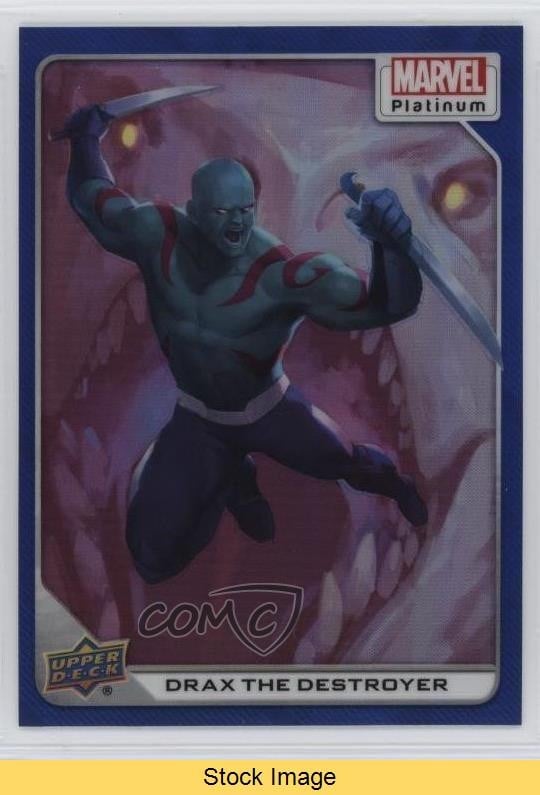 2023 Upper Deck Marvel Platinum Blue Rainbow Drax The Destroyer #80 LEGGI 1ho3