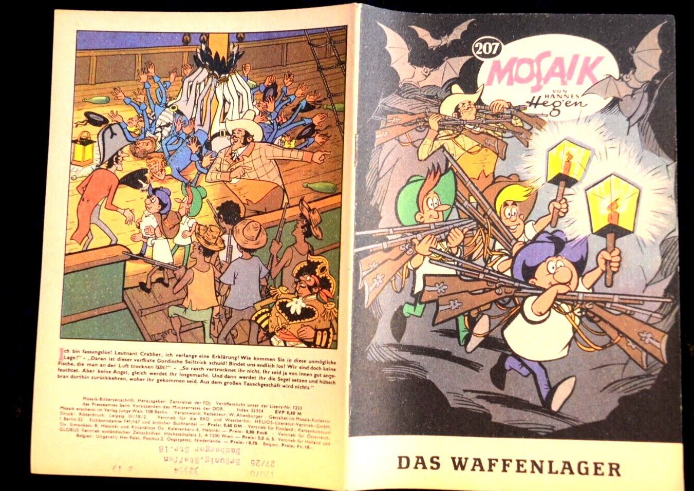 Originale MOSAIK Hannes Hegen Nr. 207 Il Magazzino Delle Armi DDR