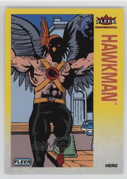 2026 Fleer Throwbacks 1992-93 DC Edition Giallo 61/192 Hawkman #16 4et