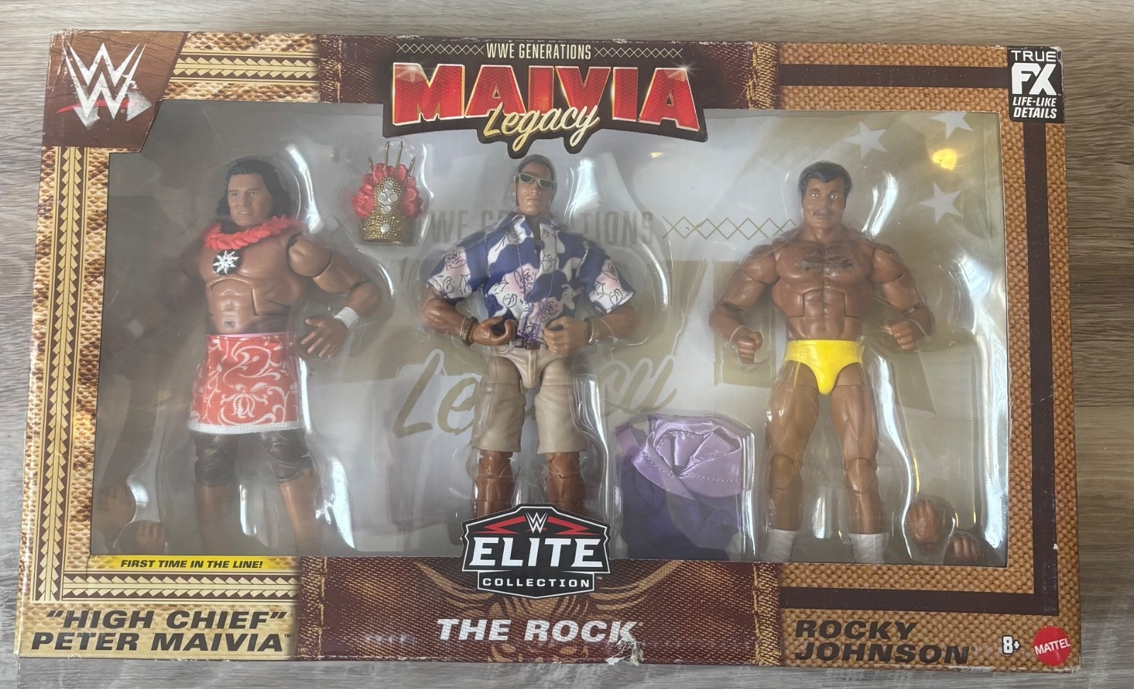 NEW WWE Mattel Elite Rock Rocky Johnson Peter Maivia Generations Legacy 3-Pack
