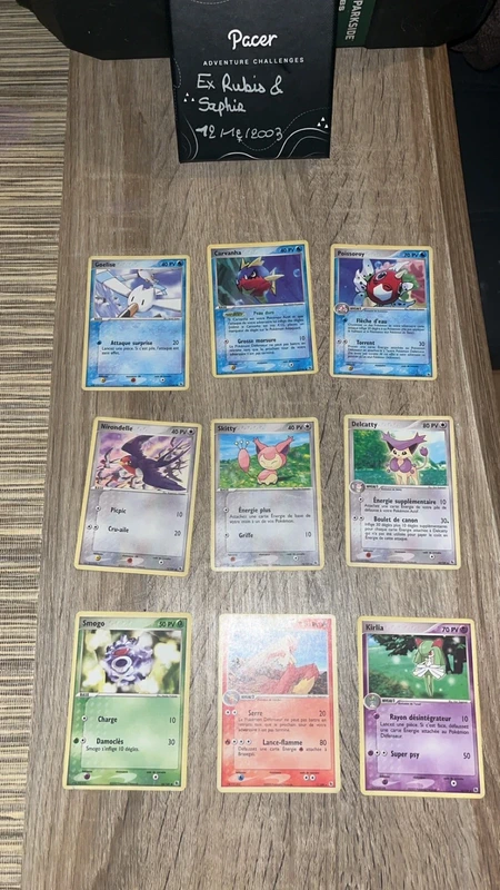 Lot carte Pokémon rubis & saphir