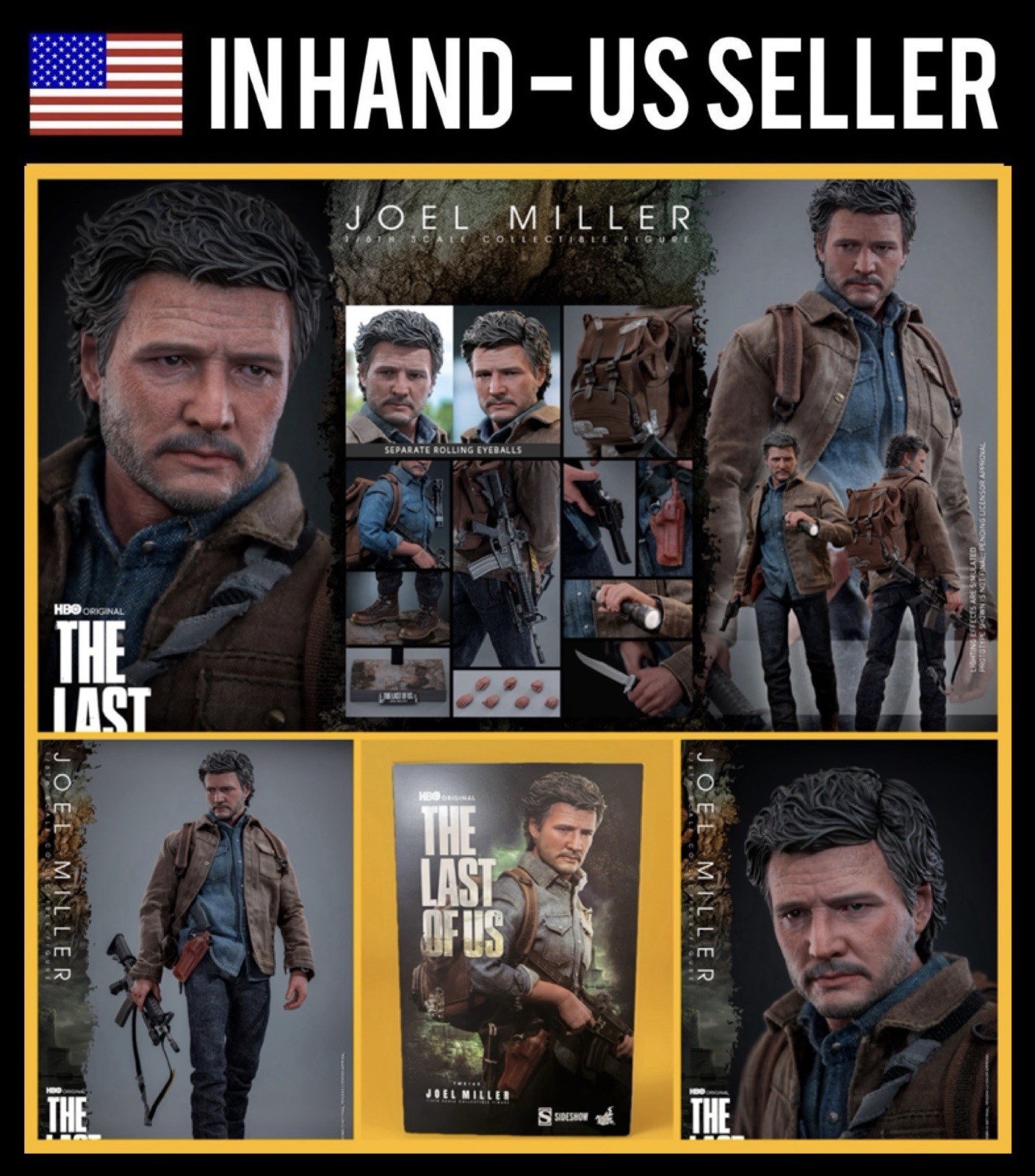 IN MANO - 1/6 Hot Toys TMS160 The Last of Us Joel Miller Figure - VENDITORE USA