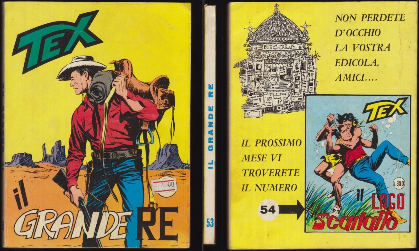 TEX 53 IL GRANDE RE - LUGLIO 7/1968 350 LIRE