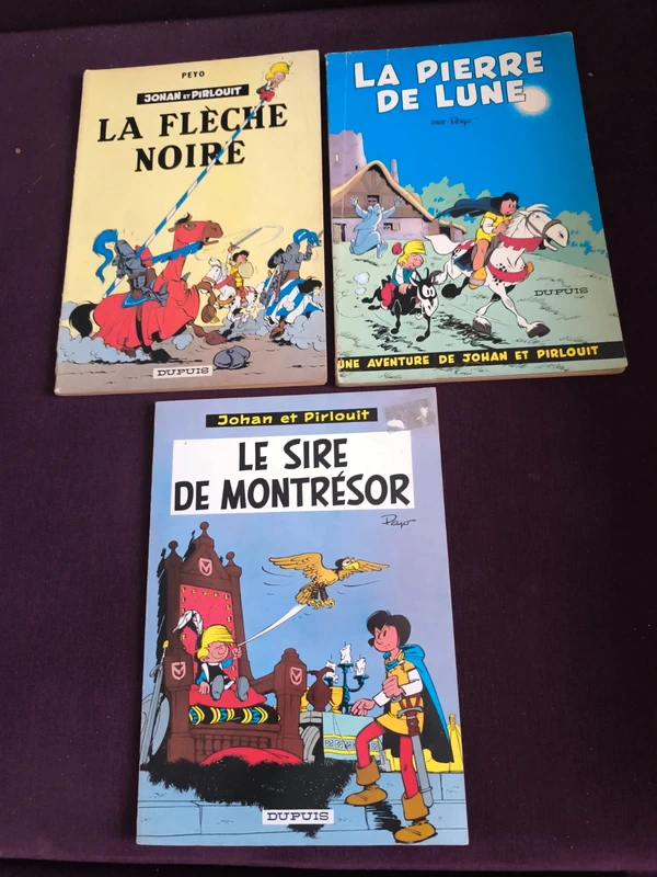 Johan et pirlouit lot de 3 albums Dupuis