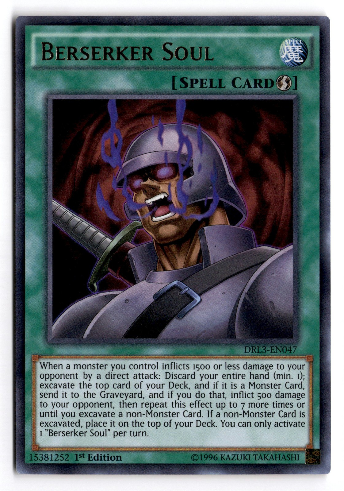 Yu-Gi-Oh! Berserker Soul UR DRL3-EN047 1st Ed Dragons of Legend NM