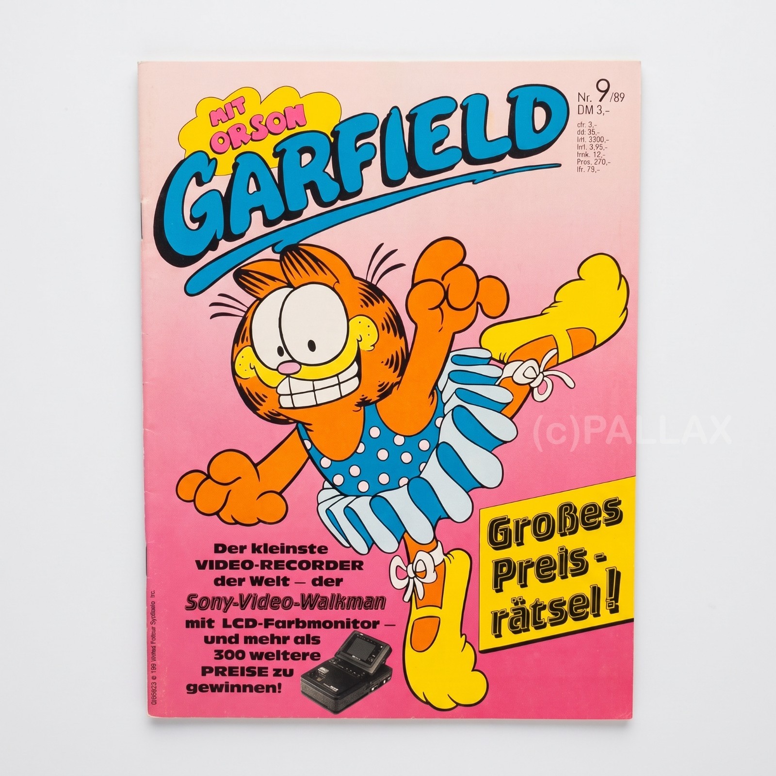 FUMETTO GARFIELD N.9/89 CON POSTER / BAVARIA 1989
