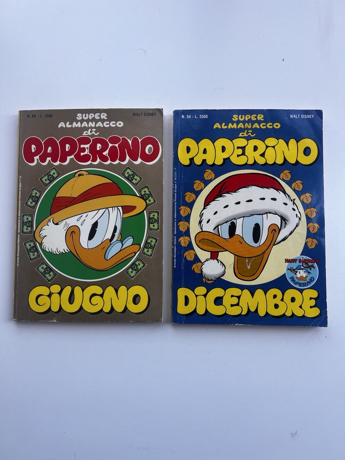 LOTTO 2 FUMETTI SUPER ALMANACCO DI PAPERINO MONDADORI N.60 N.54 WALT DISNEY