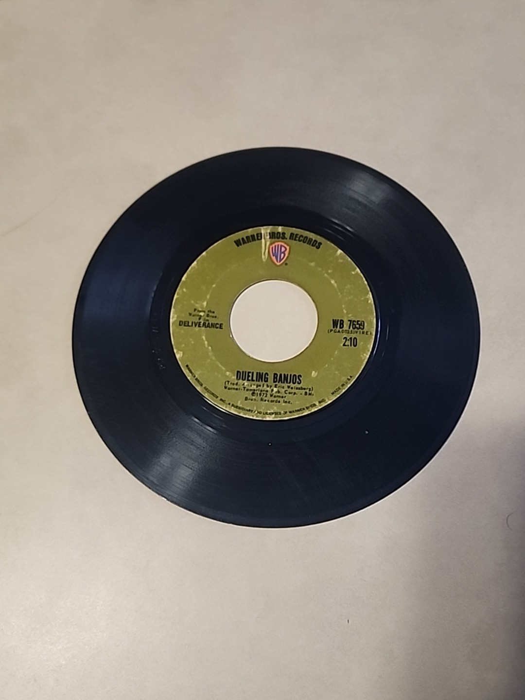 Eric Weissberg Warner Bros Records Dueling Banjos / End of a Dream 45 RPM