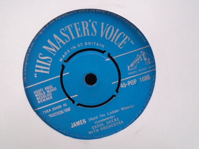 CAROLE DEENE " JAMES [HOLD THE LADDER STEADY ]"Or. UK  H.M.V.  EX+ COND.