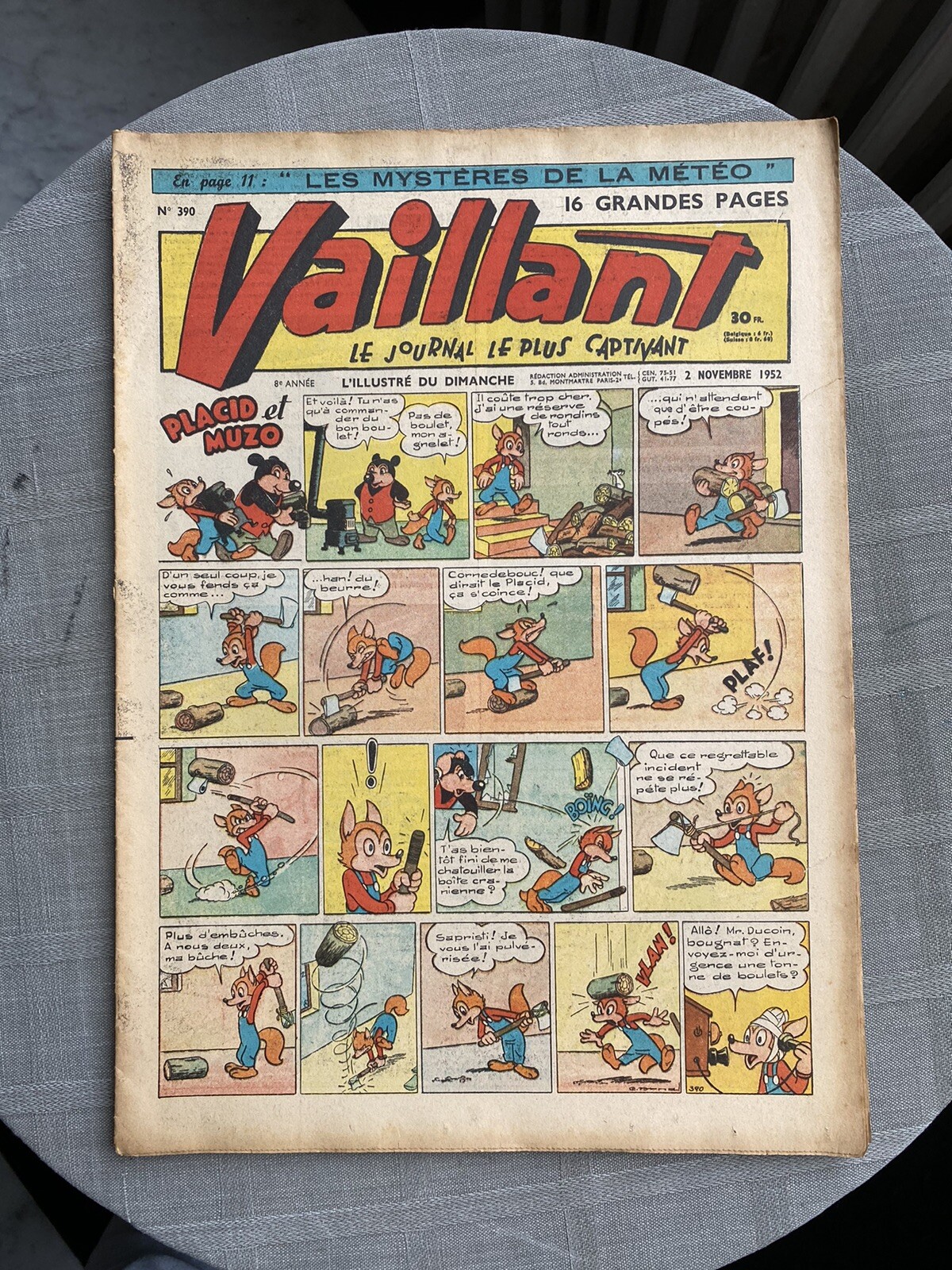 Vaillant Il Giornale Più Coinvolgente N°390 1952 Buone Condizioni