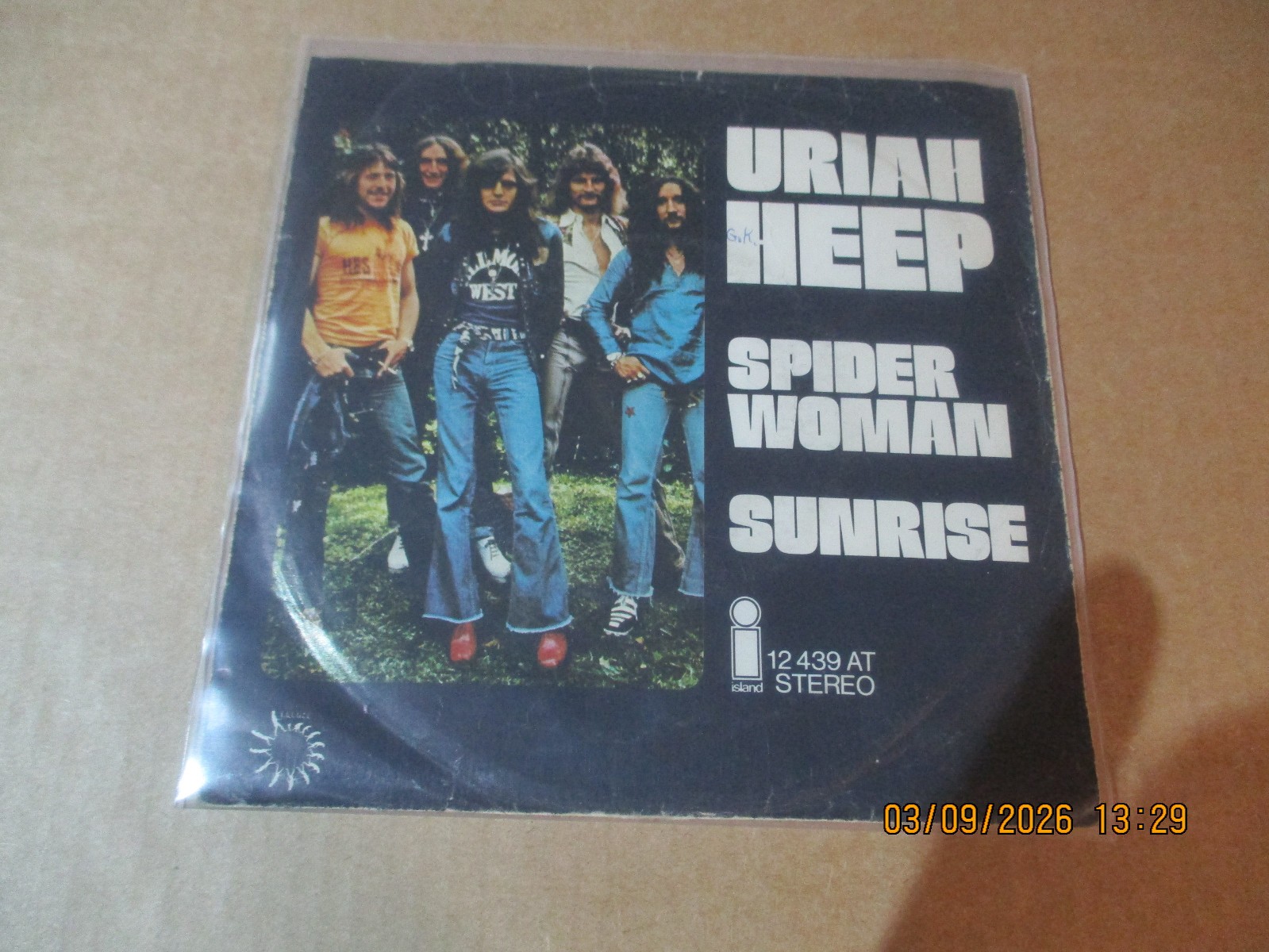 (68)  7" Single  - Vinyl - Uriah Heep ‎-Spider Woman / Sunrise