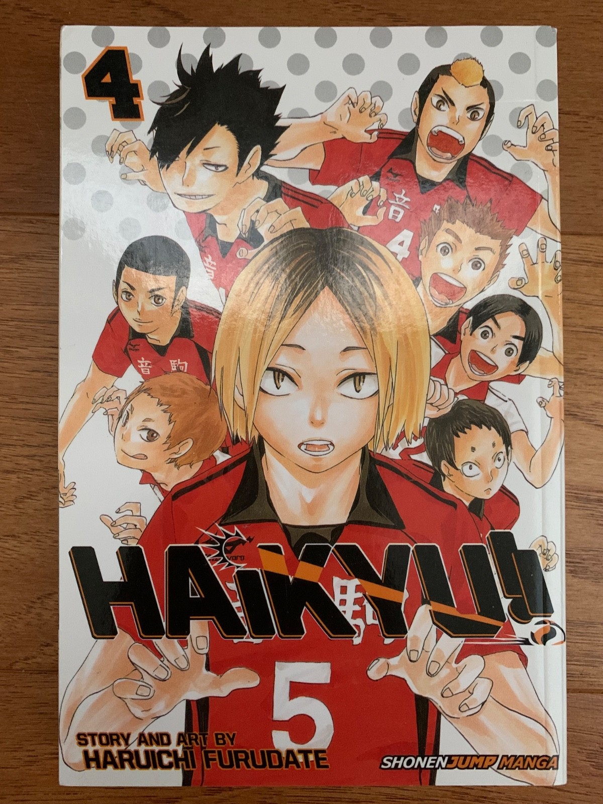 Haikyu!! Manga vol. 4 inglesi (copertina morbida, usati, usati delicatamente)