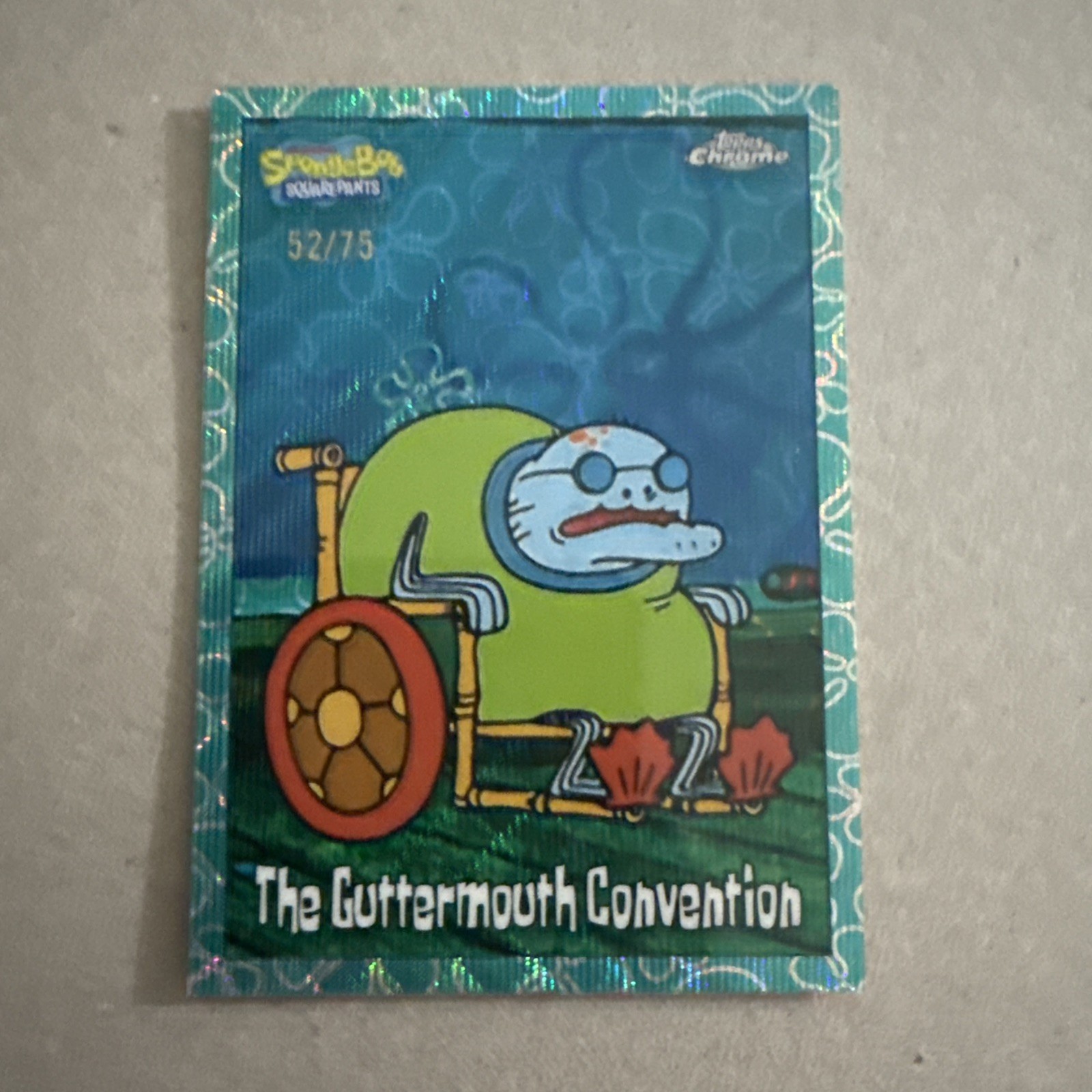 2025 Topps Chrome SpongeBob 25th The Guttermouth Convention nuvola di fiori /75