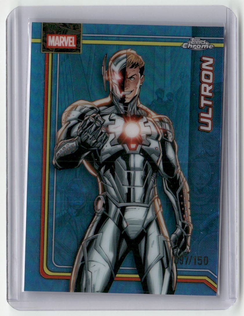 2026 Topps Chrome Marvel Blu Rifrattore Ultron 97/150