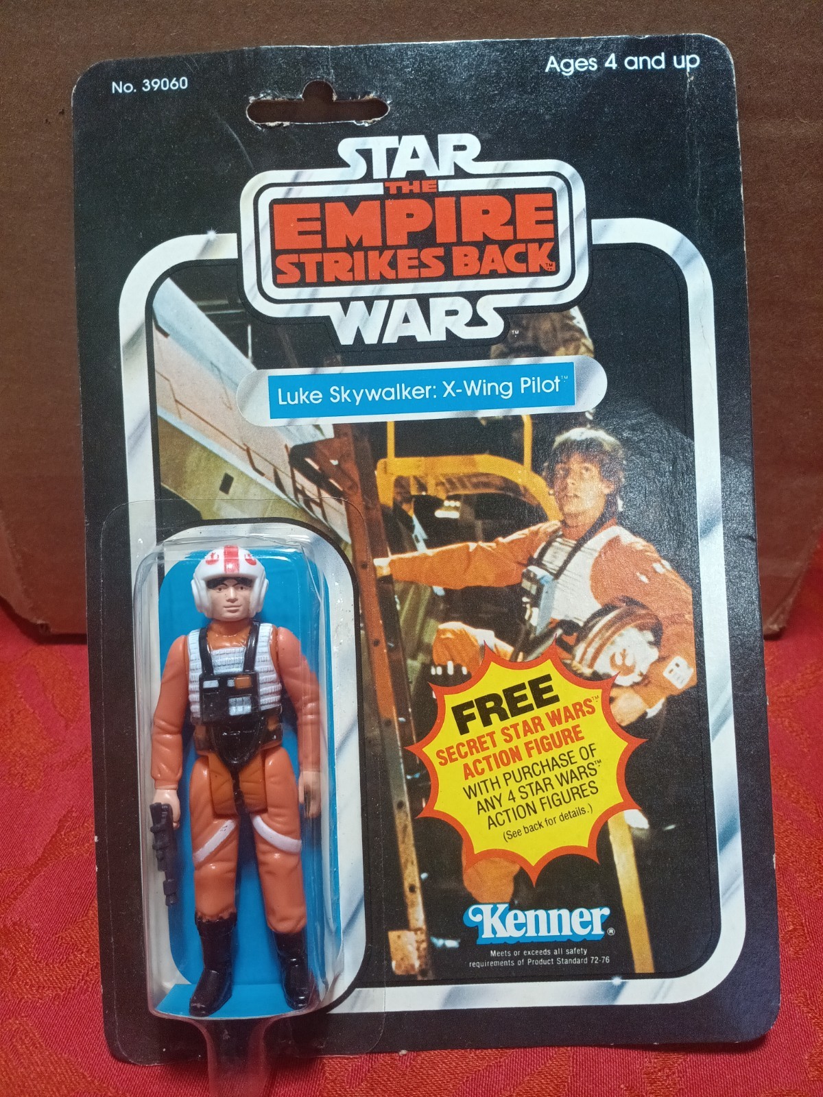 SWA14 clear bubble STAR WARS 21 vtg BACK LUKE SKYWALKER X WING PILOT mail away