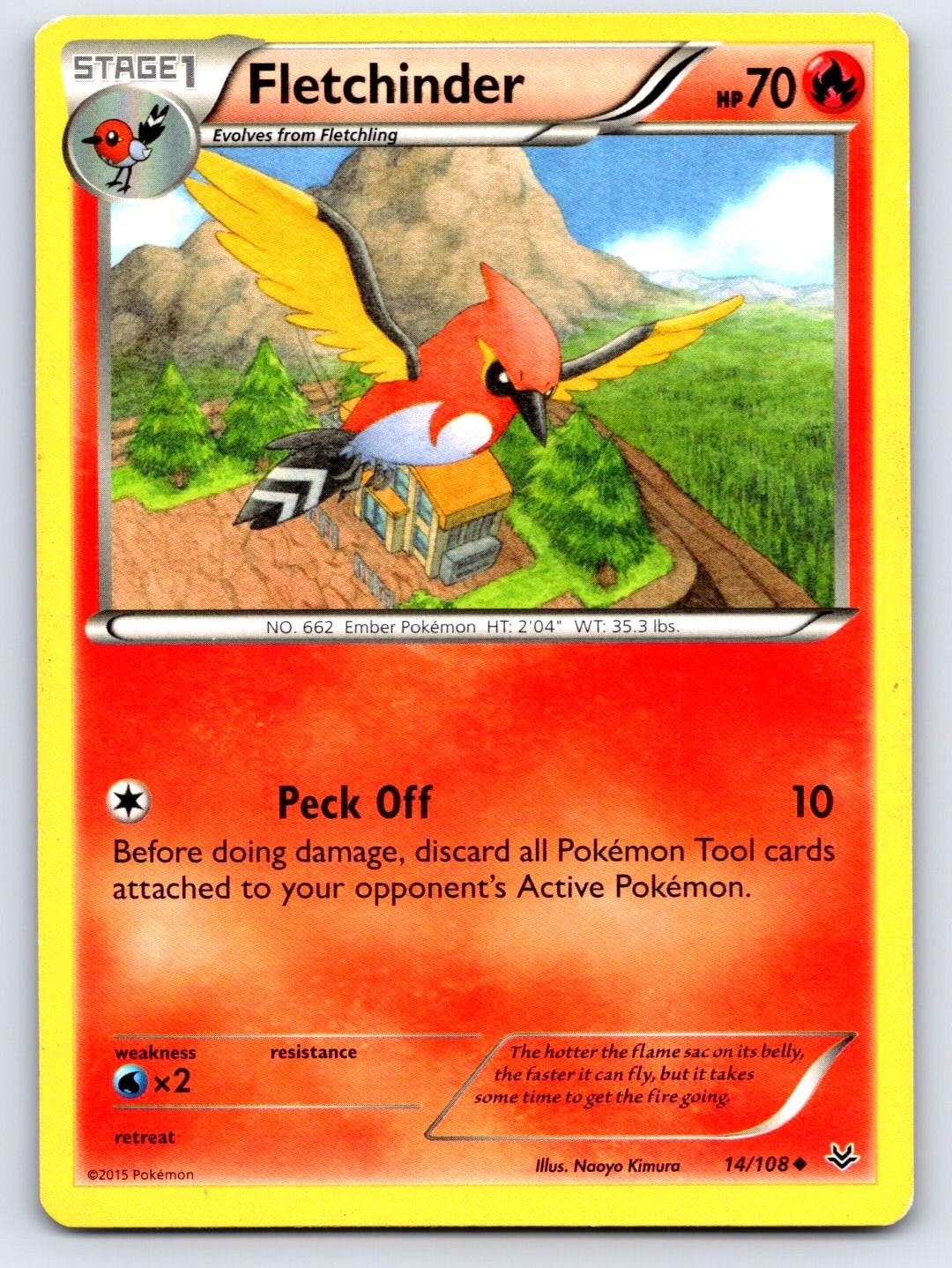Fletchinder 14/108 Pokemon Cieli Ruggenti Non Comuni