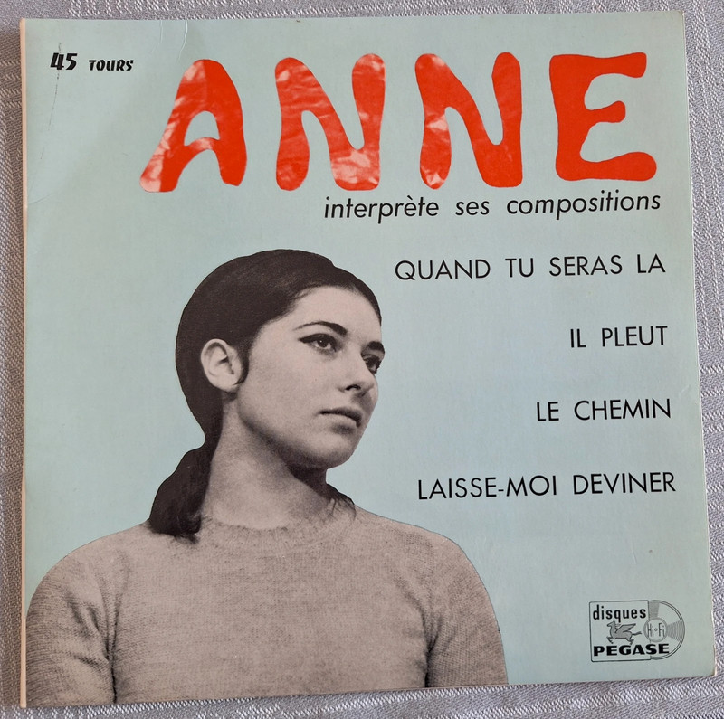 EP Anne : Quand tu seras là +3 VG++VG+ 1967 Languette Niort Pressage France