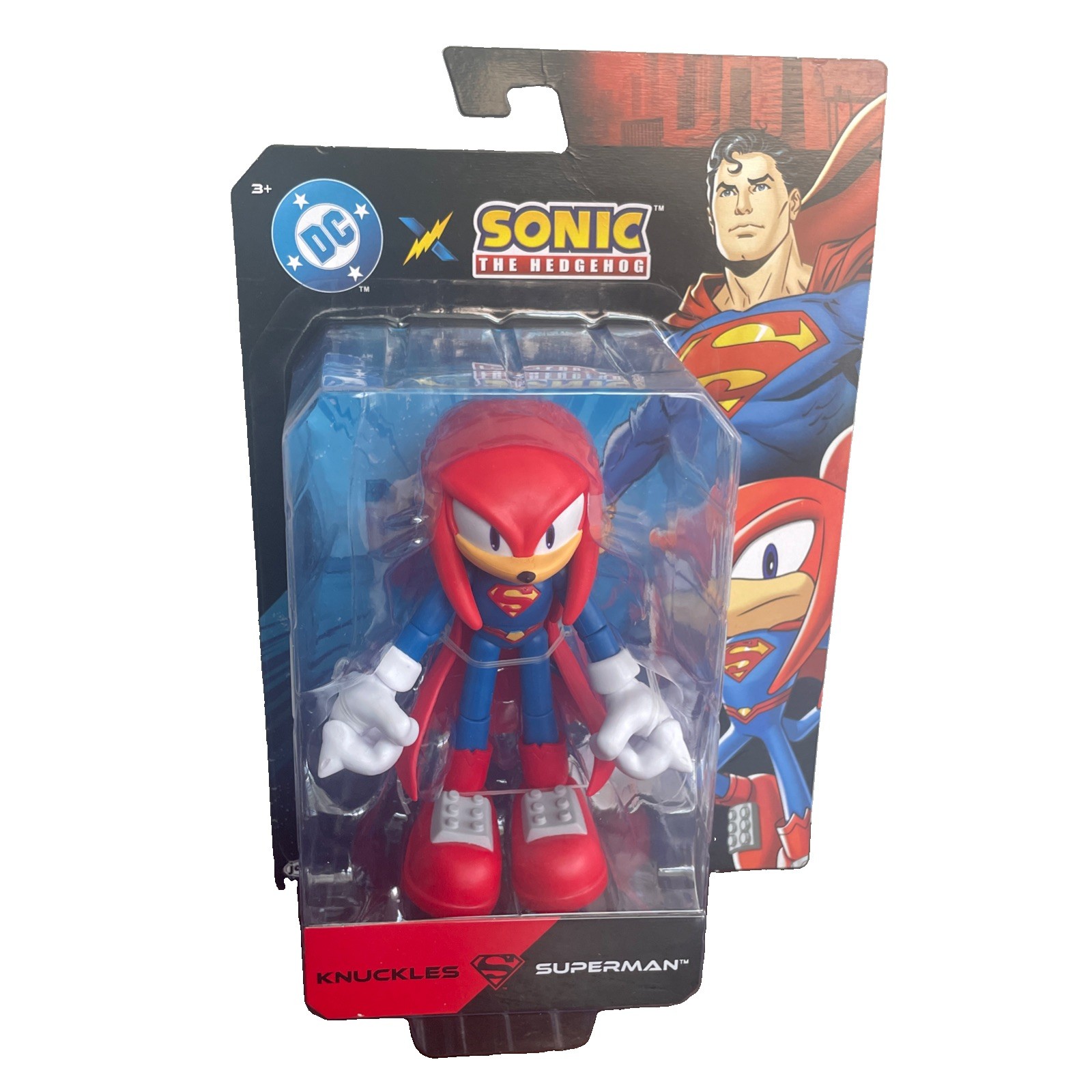 2025 DC x Sonic The Hedgehog Knuckles Superman 5" Jakks Pacific BRAND NEW