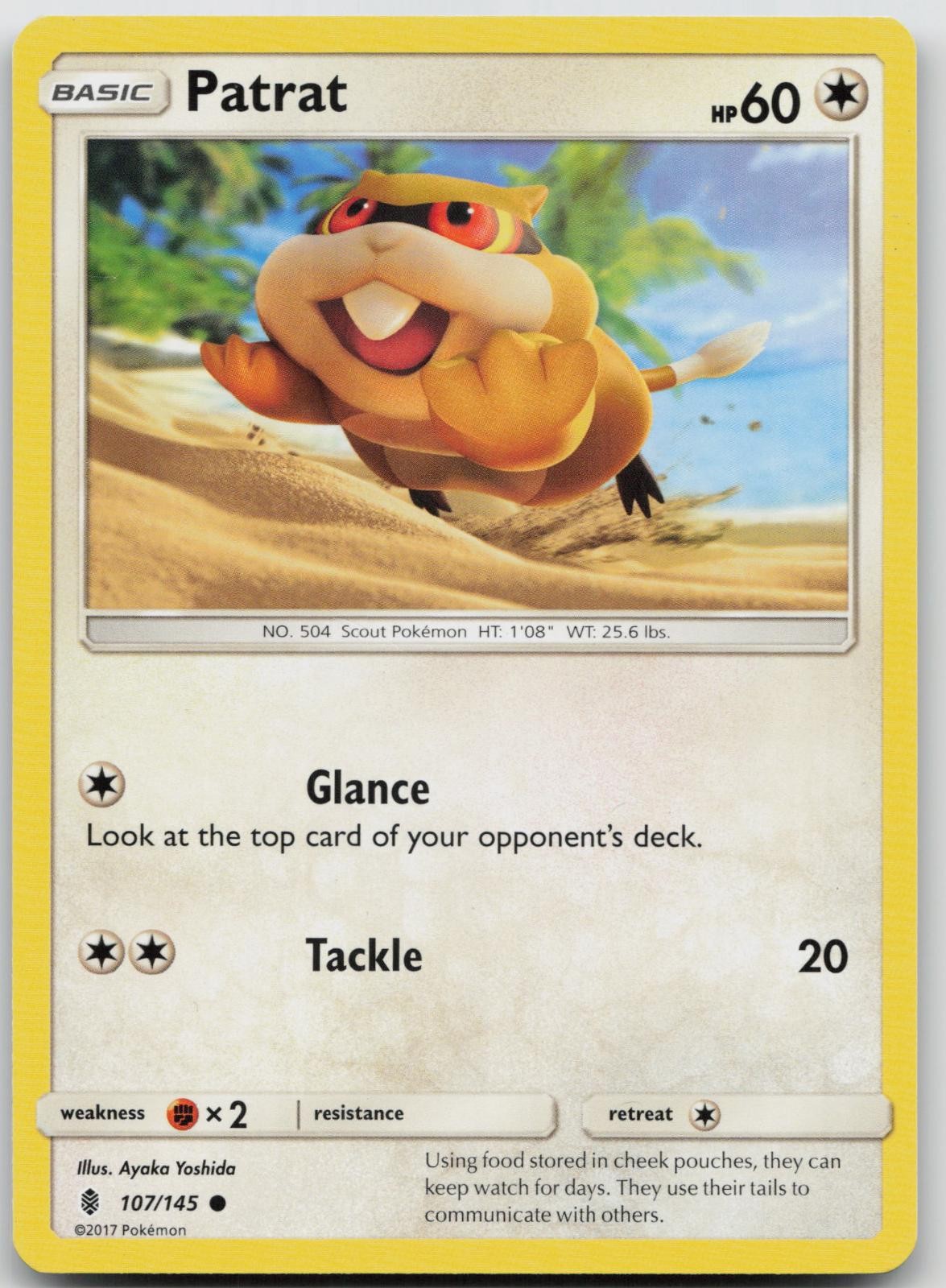 Pokemon Patrat 107/145 Guardiani Comuni Risurrezione giocato moderatamente