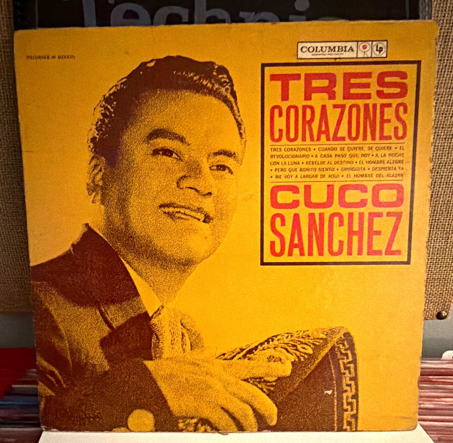 Cuco Sanchez Tres Corazones LP Columbia 12" Vinyl Latin Ranchera EX 5035