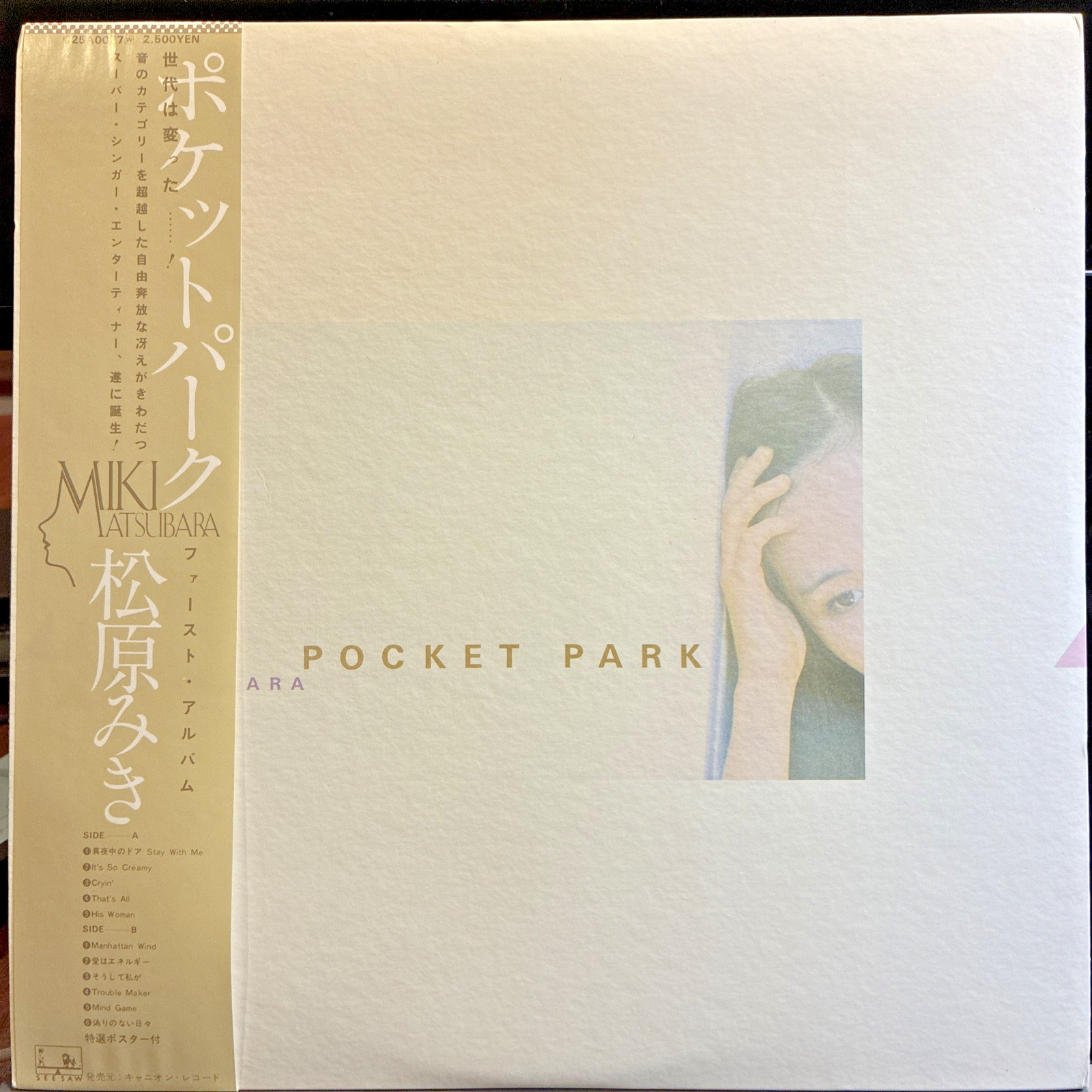Miki Matsubara Pocket Park LP Japan See Saw C25A0077 Stay With Me City Pop EX/EX
