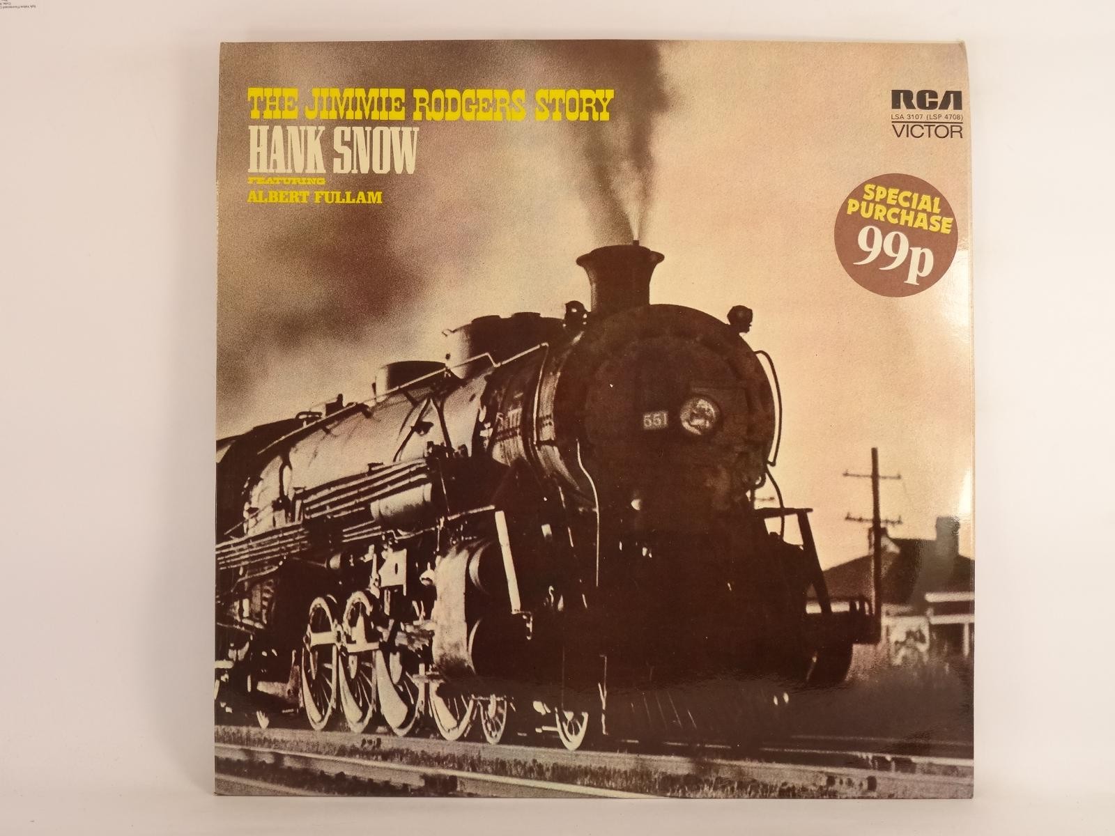 HANK SNOW THE JIMMIE RODGERS STORY (398) 9 Track LP plus Picture Sleeve RCA