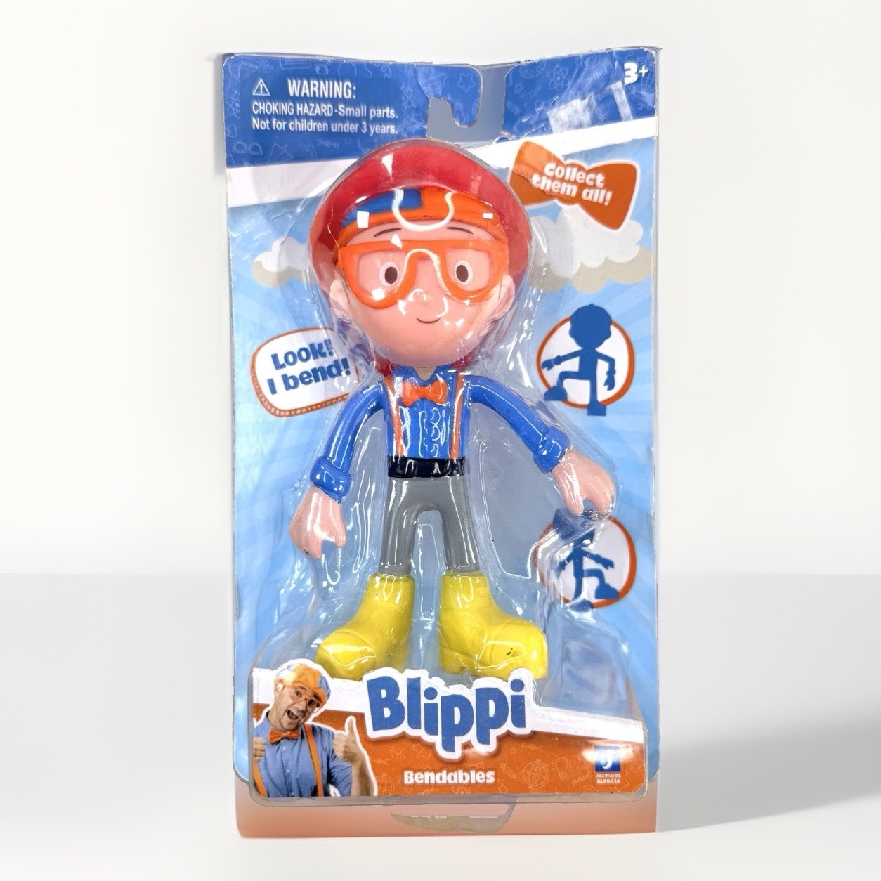 Modellino giocattolo pieghevole BLIPPI Zag Toys 5" nuovo - operaio edile