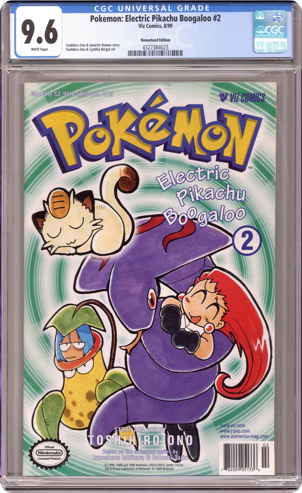 Pokemon Parte 3 Elettrico Pikachu Boogaloo #2 CGC 9.6 Edicola 1999 4327384023