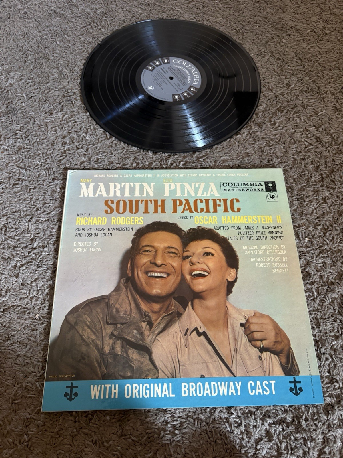 Martin Pinza South Pacific Columbia Vintage Vinyl LP EZ10