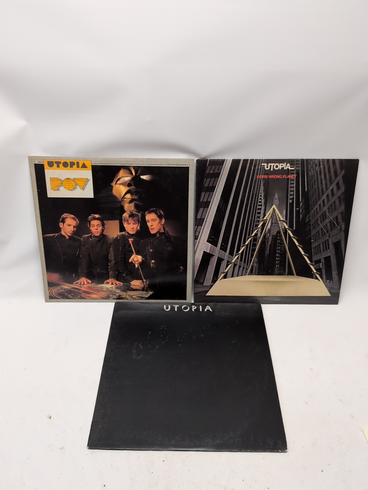 Lot(4) Utopia Vinyl Record Albums POV, Opps Wrong Planet Oblivion