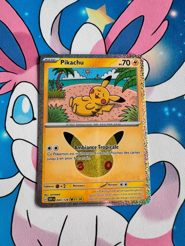 Carte Pokémon 30 ans Pikachu 21/30