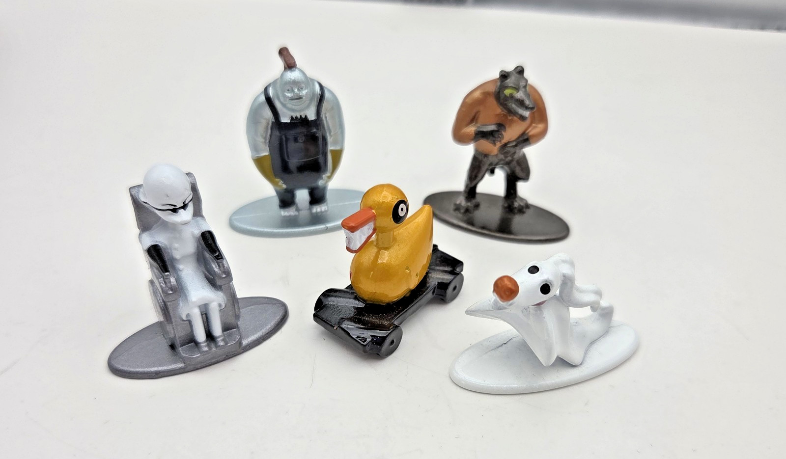 Jada Metalfigs Nightmare Before Christmas 5 personaggi pressofusi Duck Dr Finkelstein