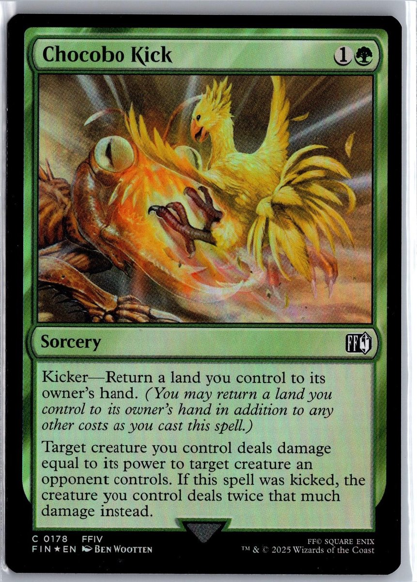 Chocobo Kick 178 comune FINAL FANTASY Magic: The Gathering Foil leggermente giocato