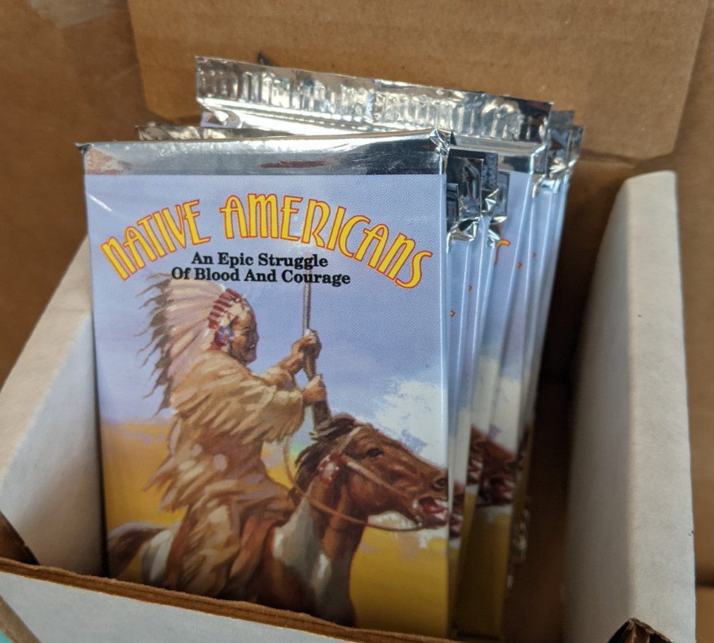 1995 Native Americans Bon Air Series 1 - 12 unopened wax foil packs of 8 cards