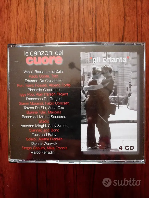 Cofanetto 4CD " Le Canzoni del Cuore -Gli Ottanta.
