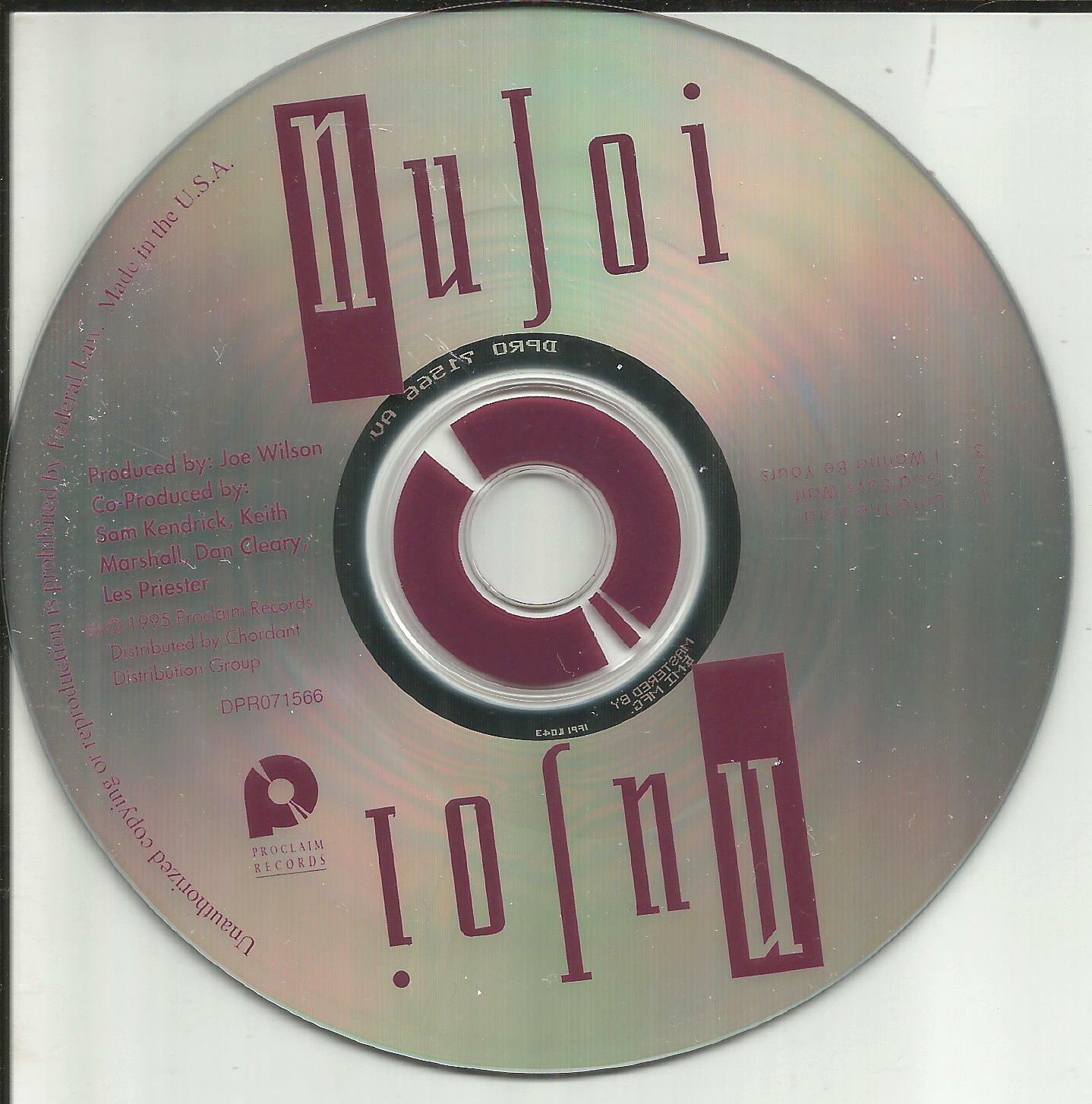 NUJOI Ultra Rare 3 TRK SAMPLER Unto Lord / God Says / Wanna PROMO DJ CD single 