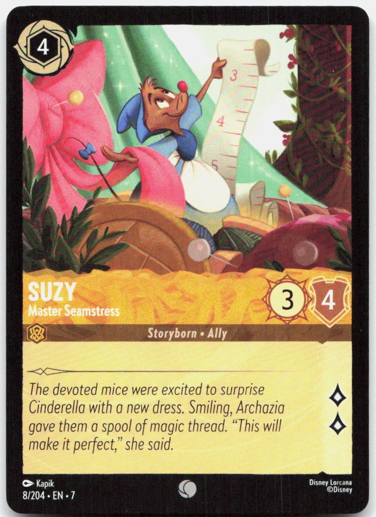 Lorcana Suzy Master Sarta 8/204 Isola di Arcazia Set 7 Personaggi Non Comuni