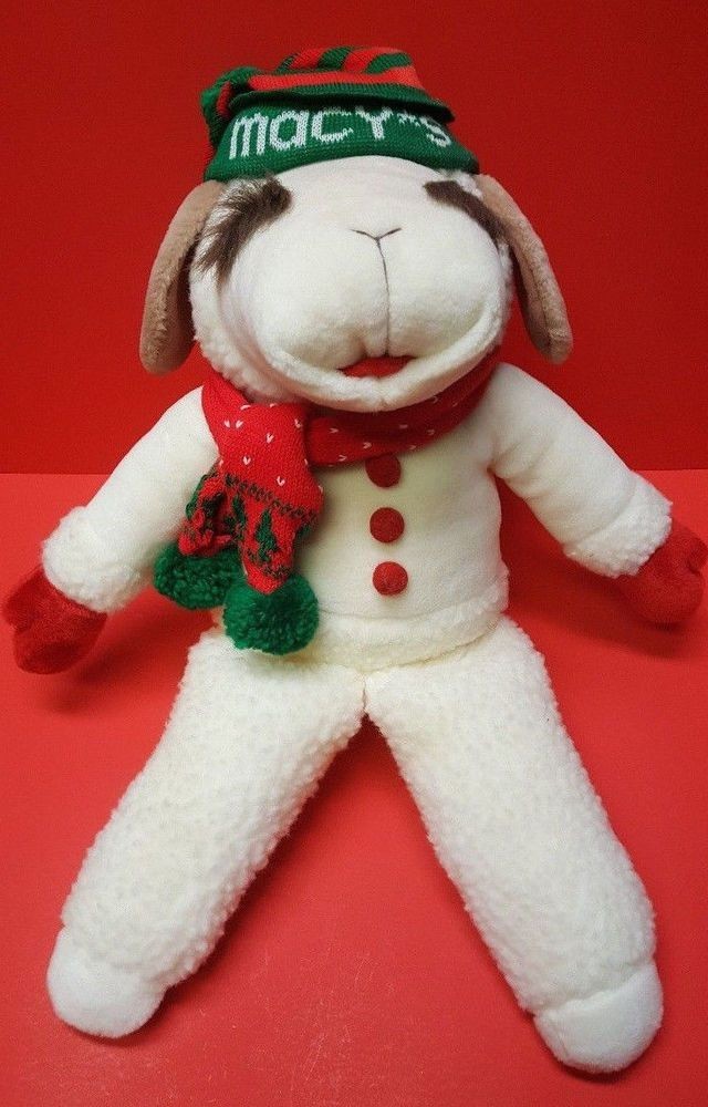 Vintage 1993 Macy's Lamb Chop Plush 22"Large Shari Lewis Christmas Holiday Toy💕