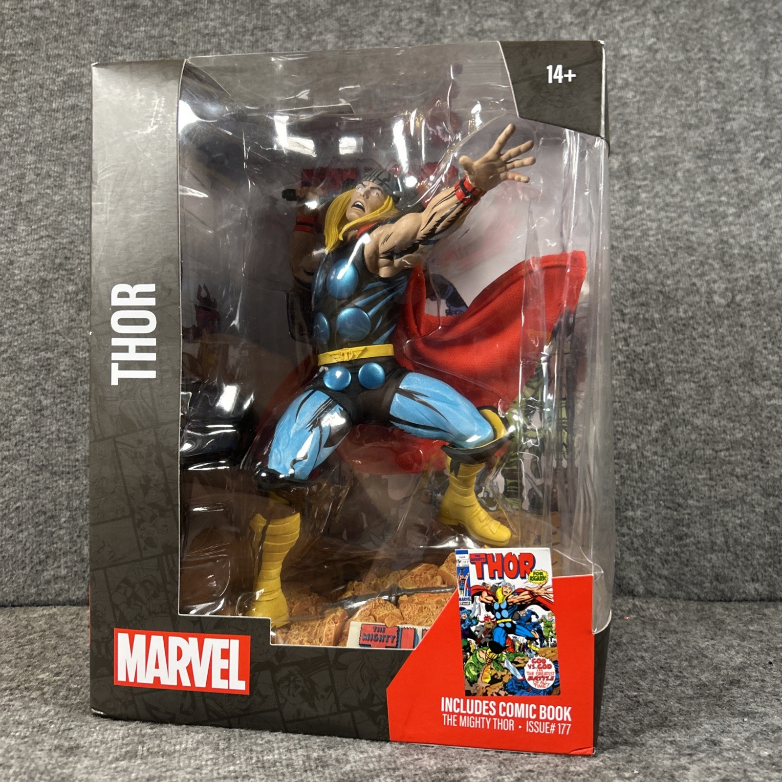 McFarlane Marvel The Mighty Thor #177 10" 1:6 figura in posa scena fumetto nuovo con scatola