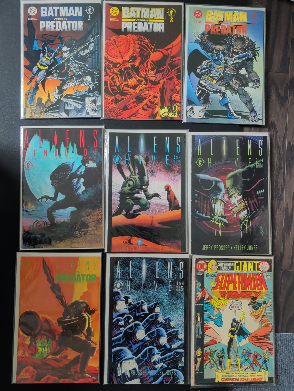 BATMAN VERSUS PREDATOR #1 2 3 set completo 1991 DC, Dark Horse