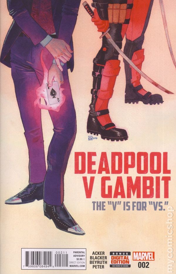 Deadpool vs. Gambit #2A Wada VF+ 8.5 2016 immagine stock