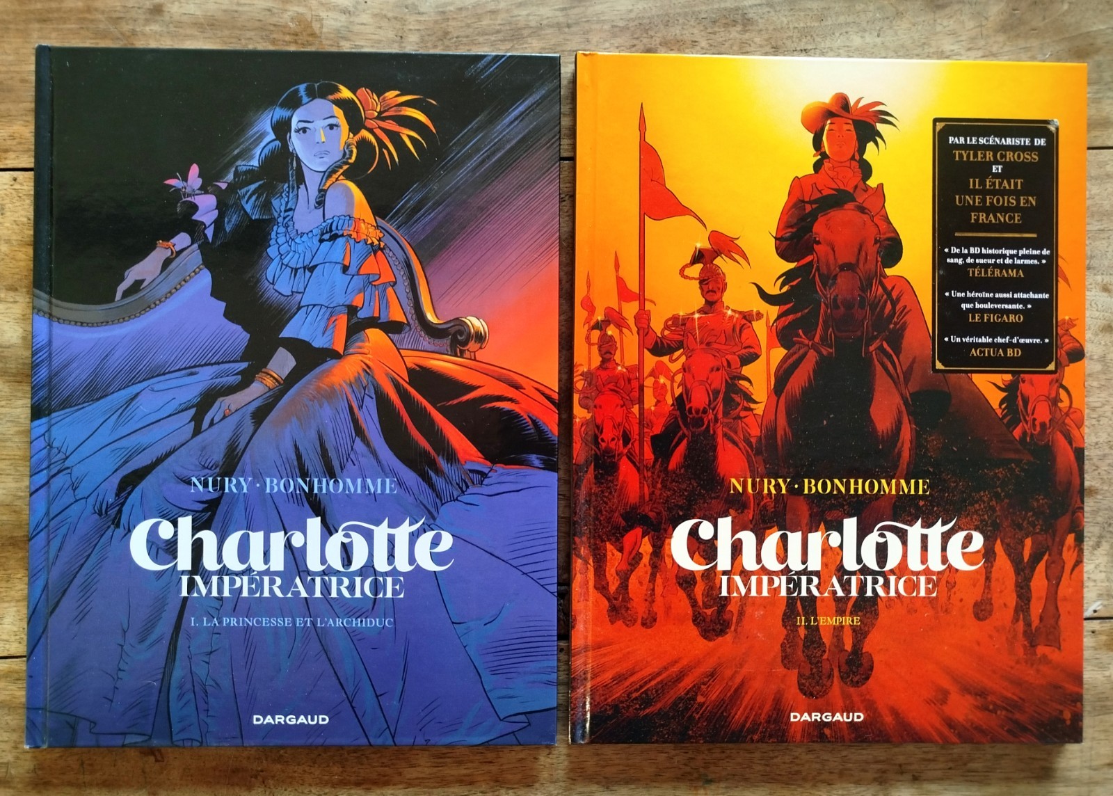 Lot 2 BD Charlotte Impératrice - Tomes 1 et 2 - Nury & Bonhomme - EO - Dargaud