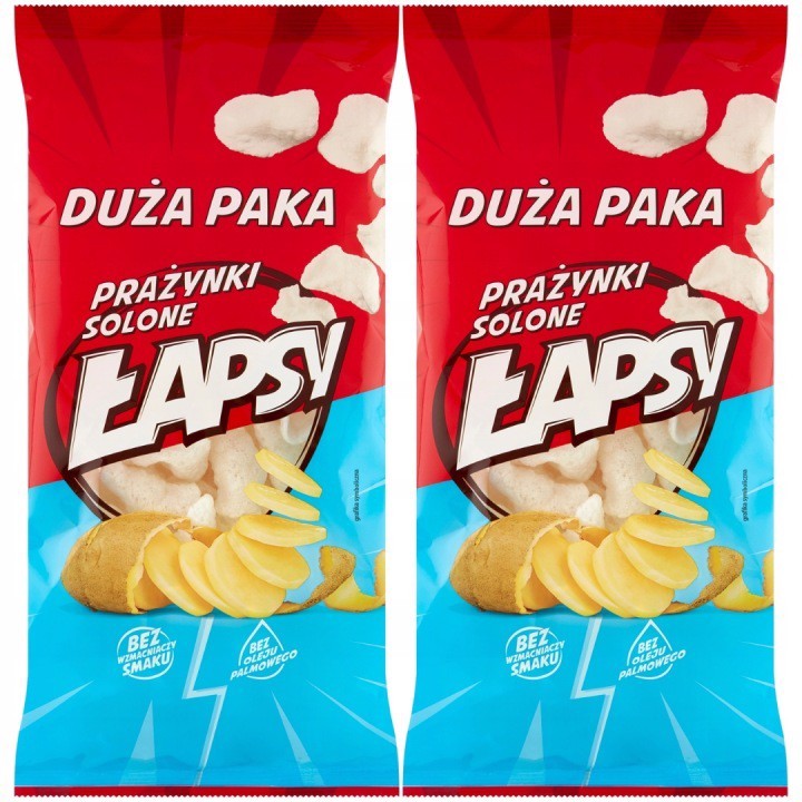 ŁAPSY PRAŻYNKI TRADYCYJNE 110G x 2 sztuk ZESTAWY