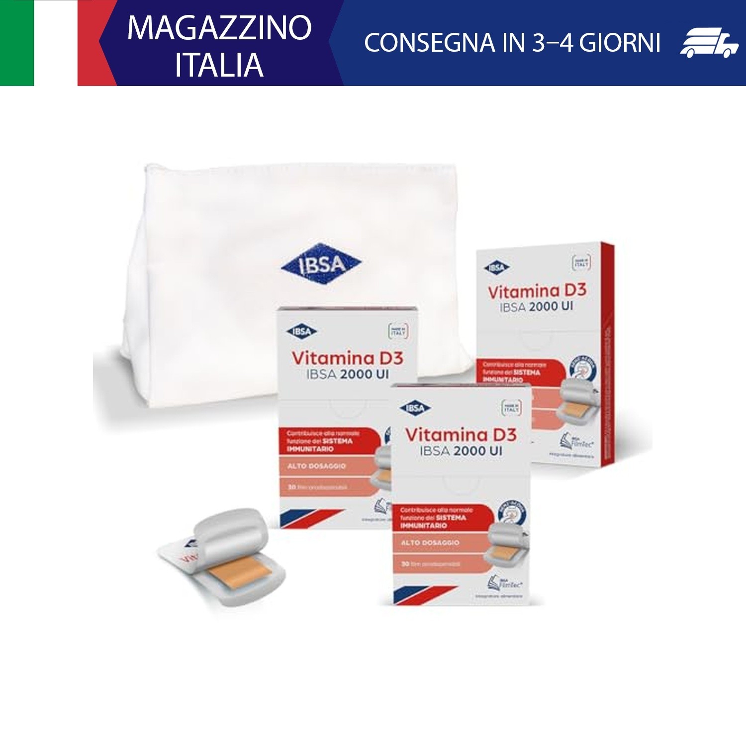 Vitamina D3 IBSA 2000 UI - Film Orodispersibili (90 Film + Pochette)