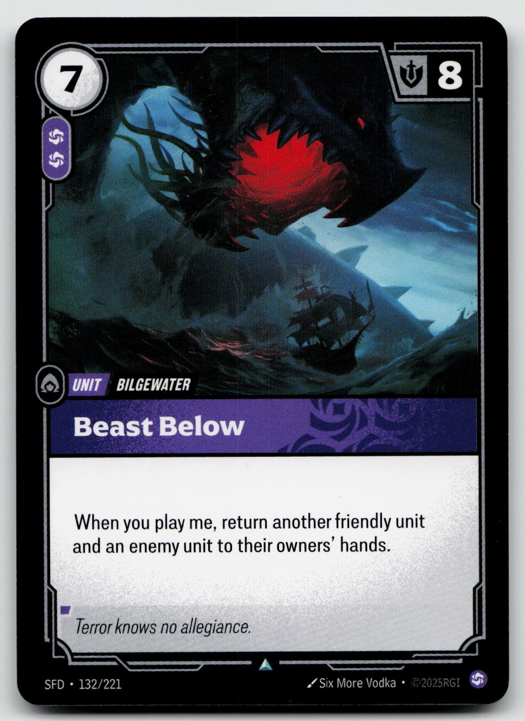 Beast Below 132/221 Spiritforged non comune rilegato quasi nuovo