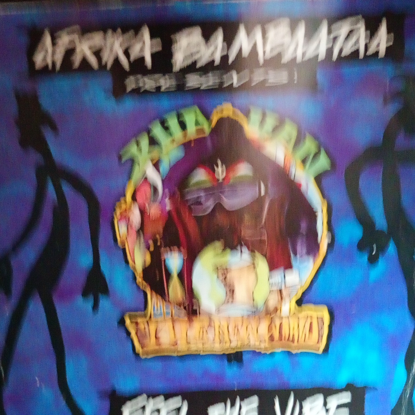 Afrika Bambaataa Feel the Vibe (Khayan) EP 12" 45 giri Dance Hip-Hop Import