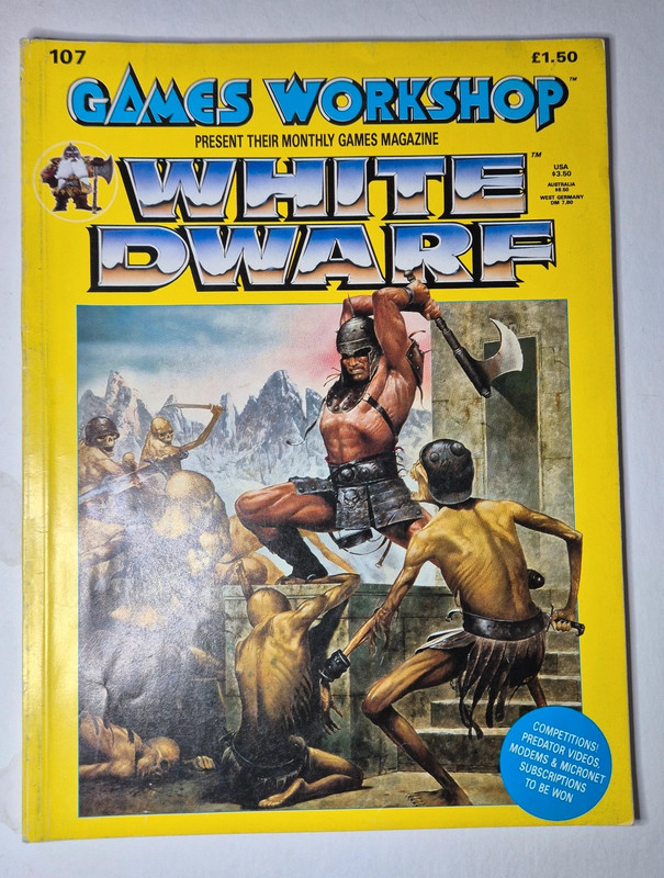 Games Workshop White Dwarf #107 – Classic Warhammer Magazine – Vintage Collectors Issue