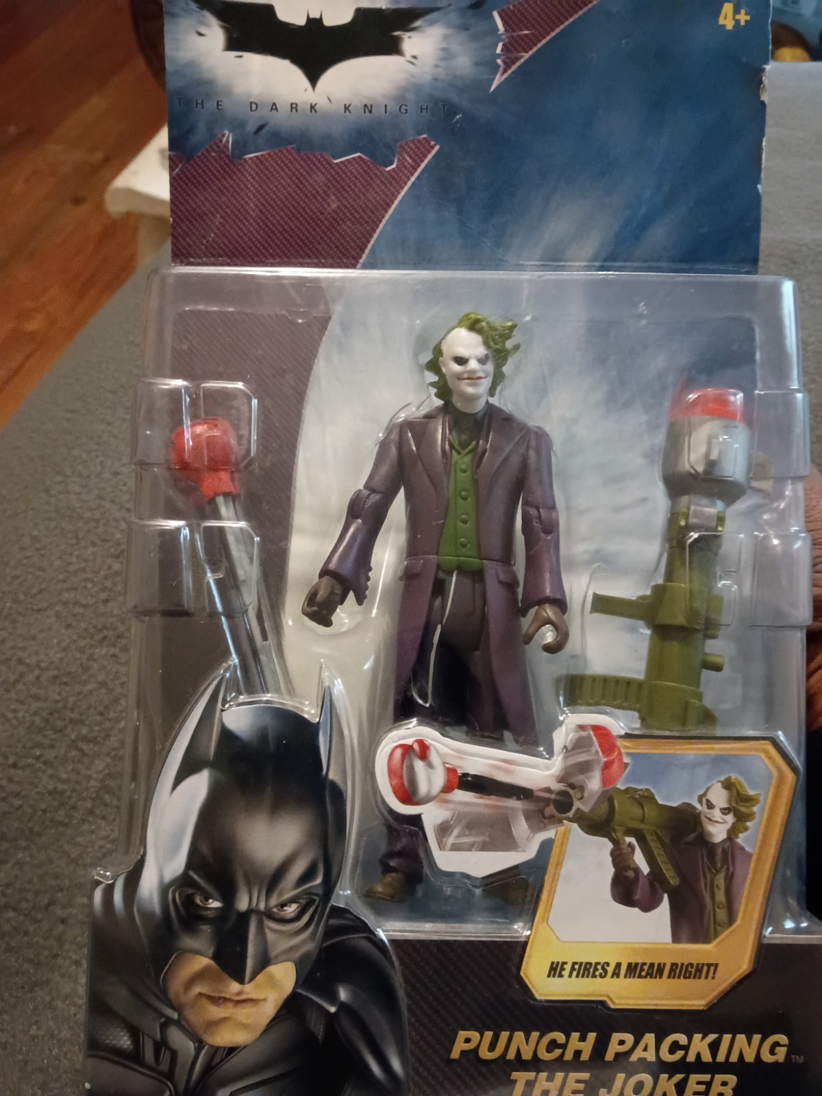 Mattel The Dark Knight Batman Punch Packing The Joker Action Figure w/ Launcher